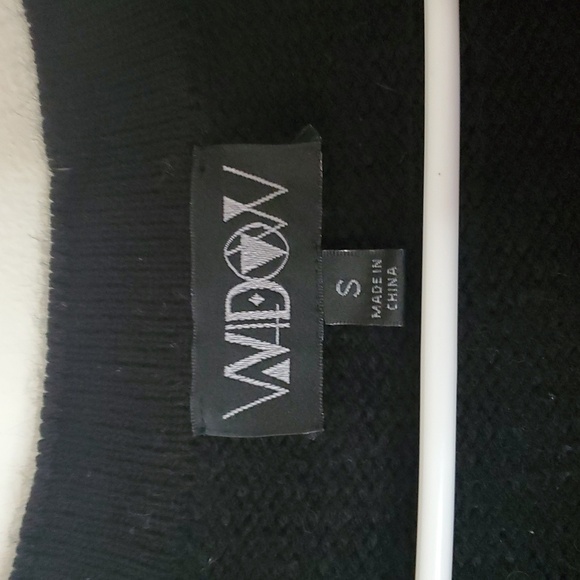 Dolls Kill Widow Black Red Stripe Button Cardigan Size Small Oversized Distress - Picture 3 of 9